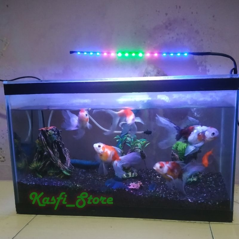 Lampu Aquarium Jepit Kabel USB Daya 5Volt LED SMD Panjang Stik 30cm gagang fleksibel