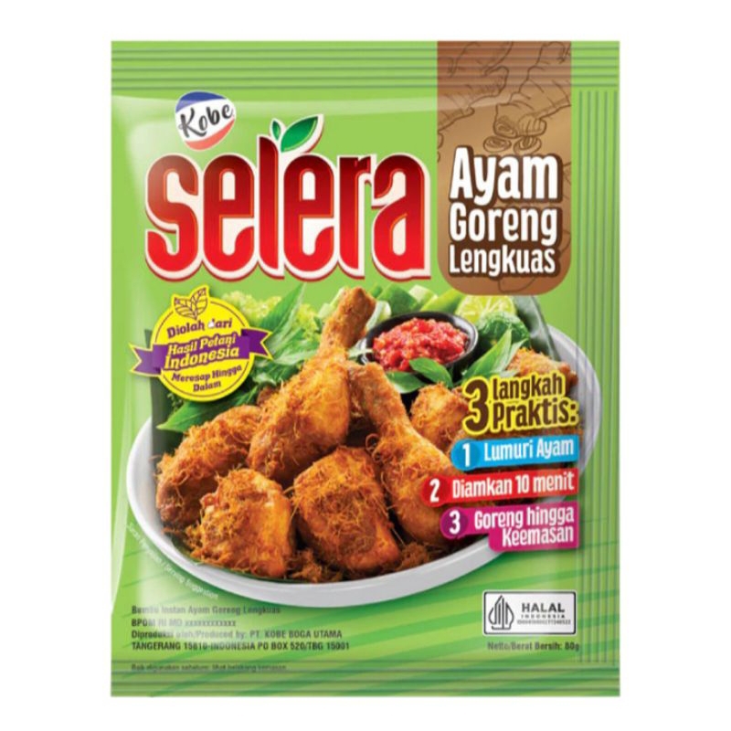 

Kobe Selera Bumbu Instan Ayam Goreng Lengkuas 80 g