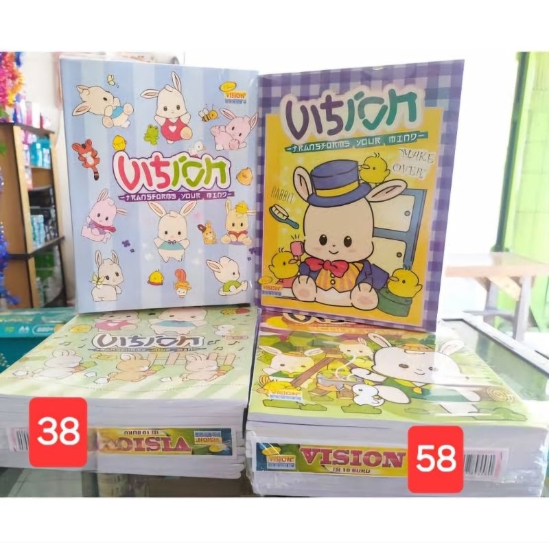 

(Bisa Cod) Promo 1 Pak Buku Tulis Vision 58 / 38 Lembar dan Skola by Sidu 38 Lembar By Sidu 1 Pak Isi 10 Buku - Stationery Alat Tulis Sekolah