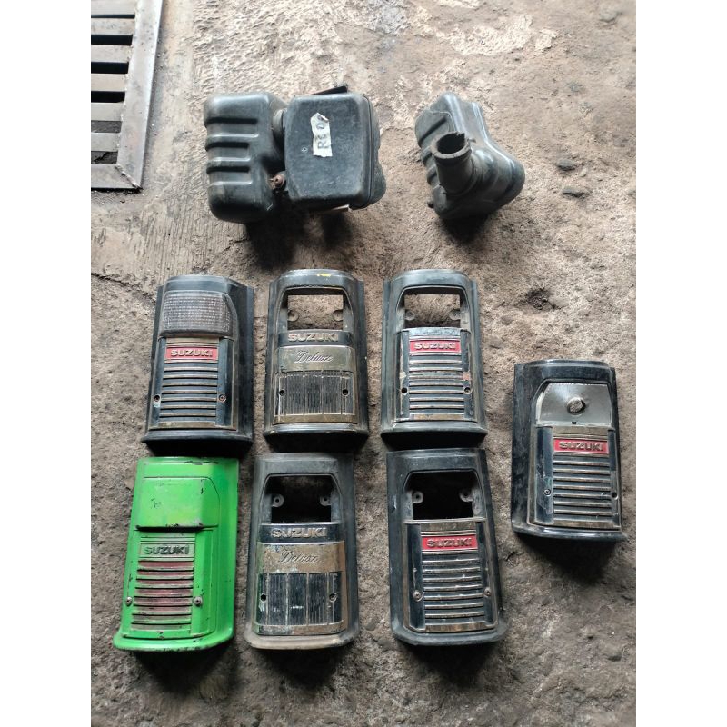 cover panel tameng dada lampu senja Suzuki rc 80 RC 80 merah asli original