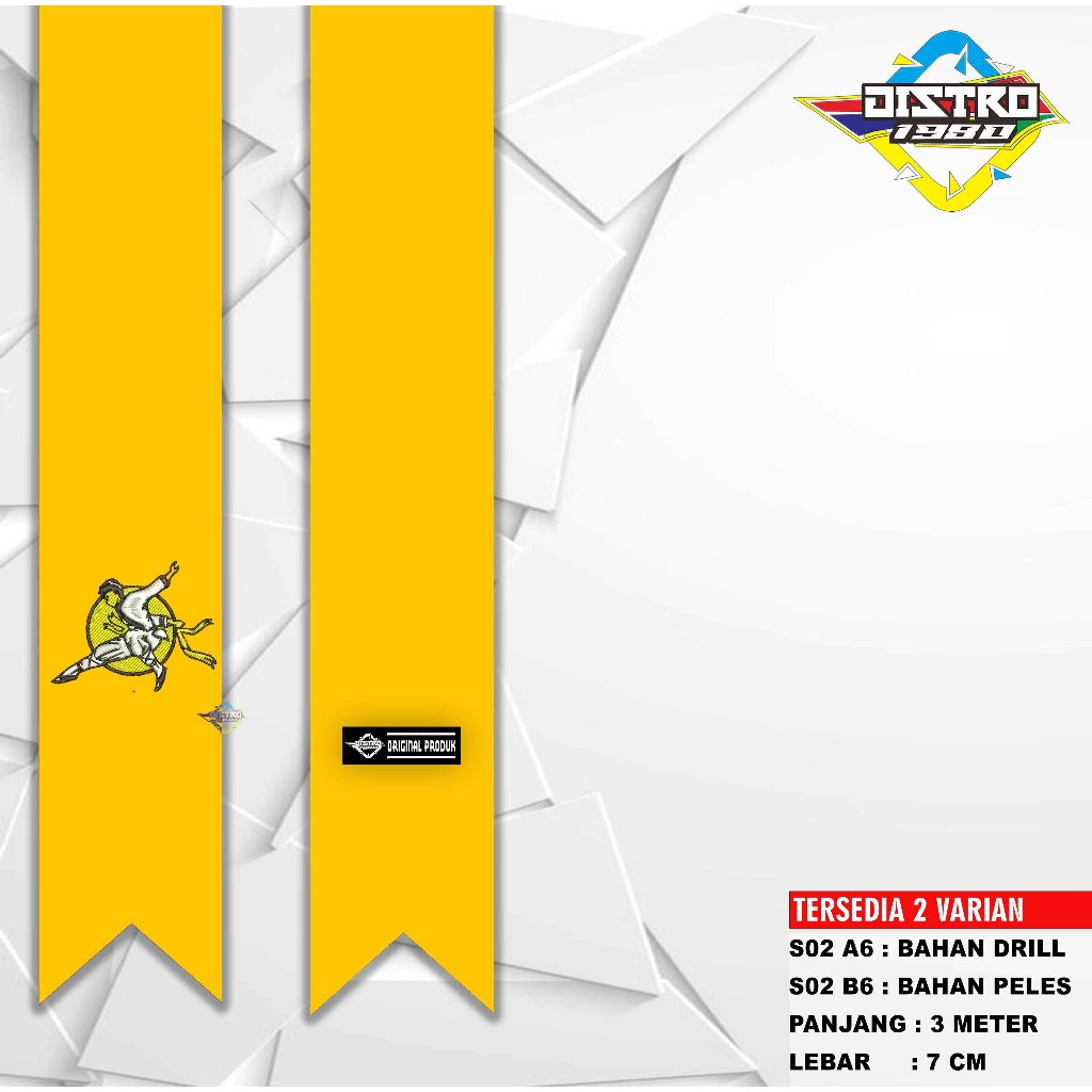 Sabuk Kuning IKS.PI KERA SAKTI S02 A6 Bahan Drill Custom Nama