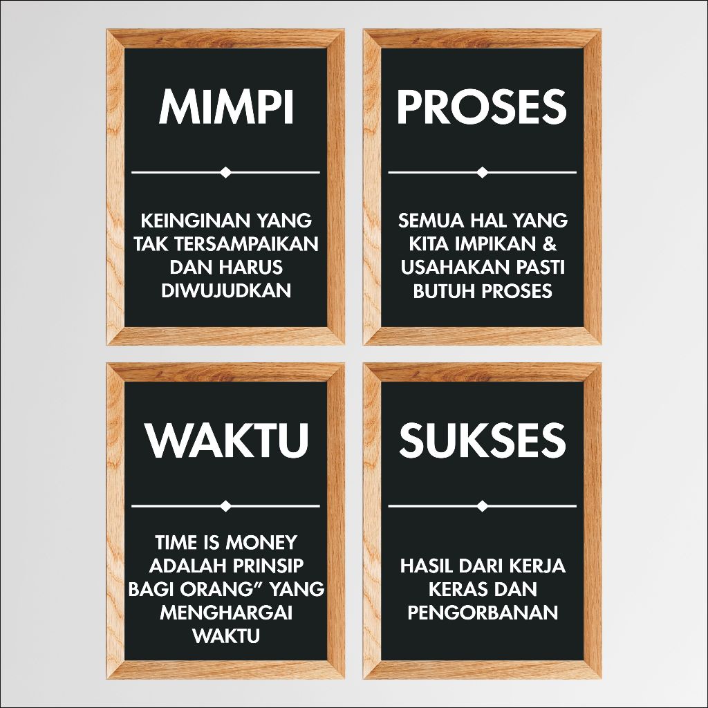 original hiasan dinding kata kata motivasi satu set dekorasi kamar cowok - moodvect