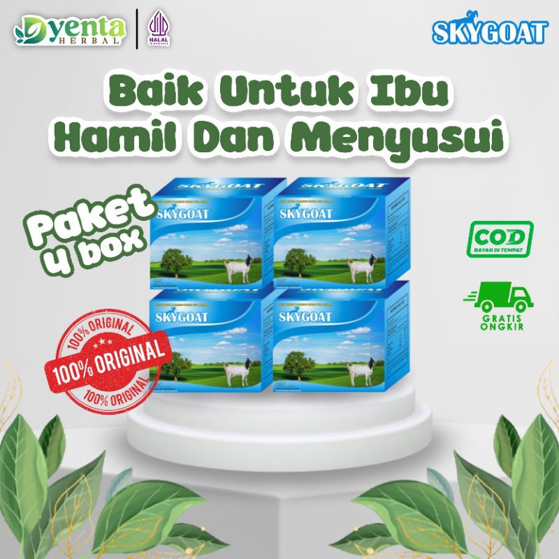 

Skygoat - Susu Kambing Etawa Bubuk Original Paket 4 Box isi 40 sachet