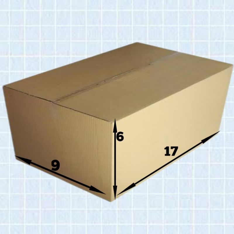 

kardus packing ukuran 17×9×6cm polos luar dalam