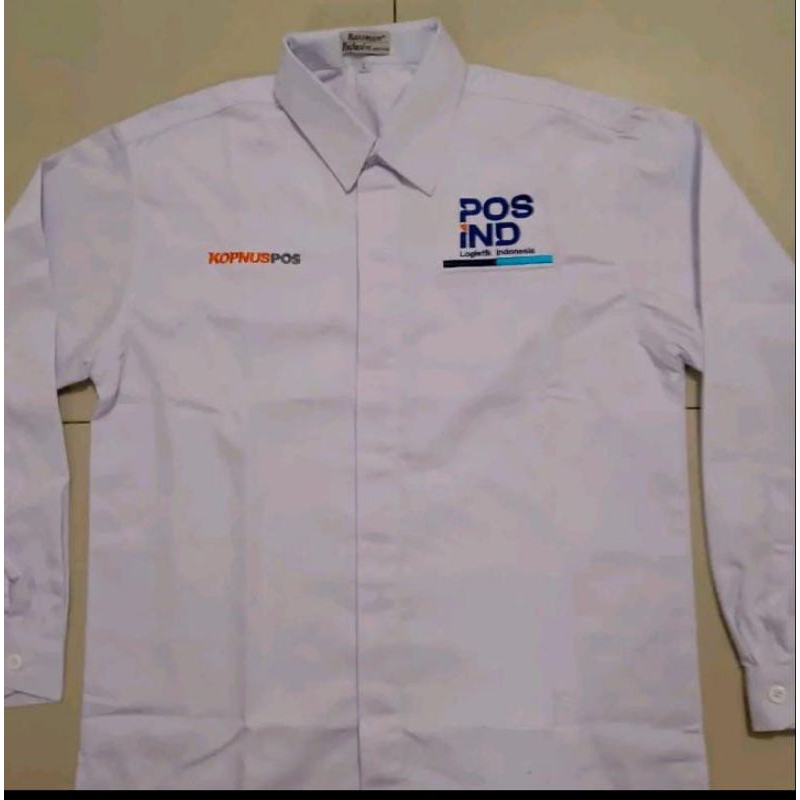 KEMEJA KOPNU POS  KEMEJA POS INDONESIA KOPNU POS PUTIH LENGAN PANJANG