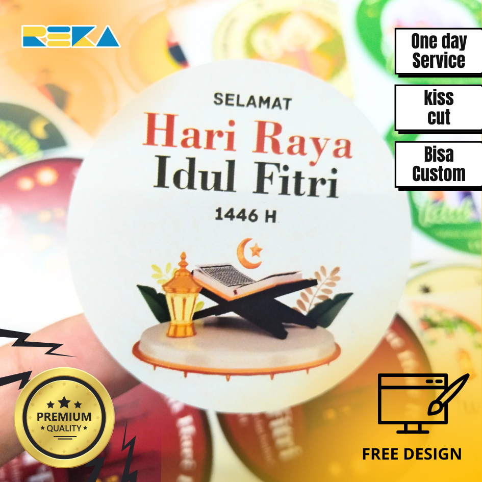 

STIKER TOPLES LEBARAN IDUL FITRI / STIKER LEBARAN IDUL FITRI / STICKER BULAT / STIKER KEMASAN 1 LMBR