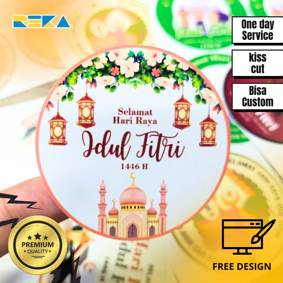 

8-10 STIKER TOPLES LEBARAN IDUL FITRI / STIKER LEBARAN IDUL FITRI / STICKER BULAT / STIKER KEMASAN