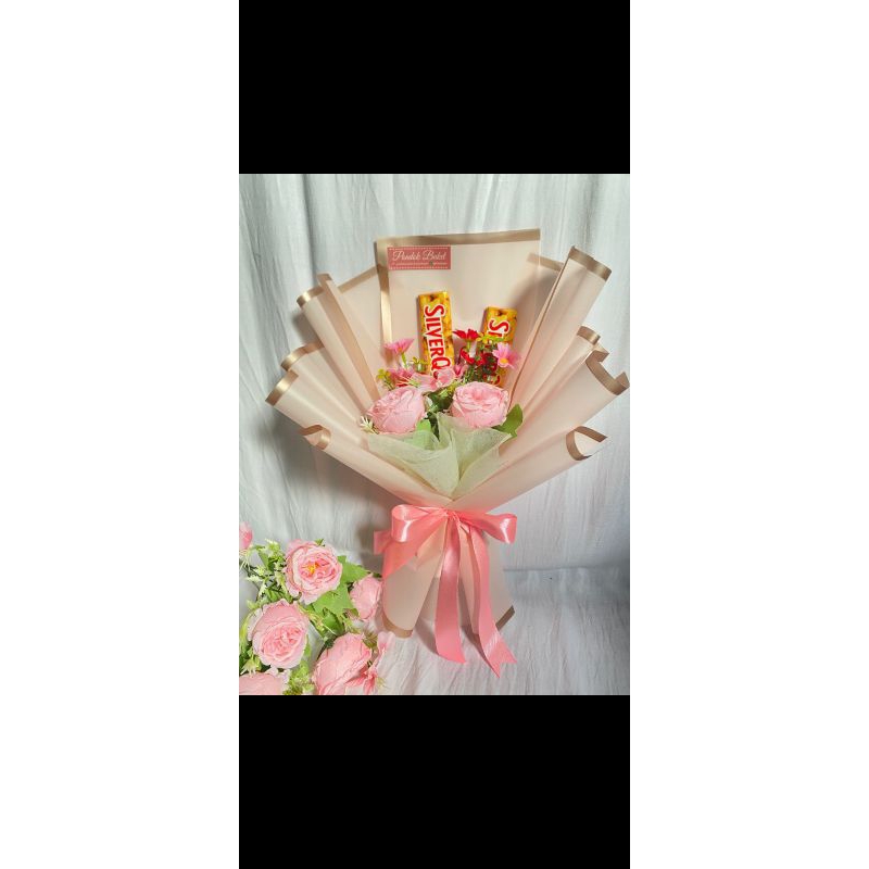 

buket bunga+coklat