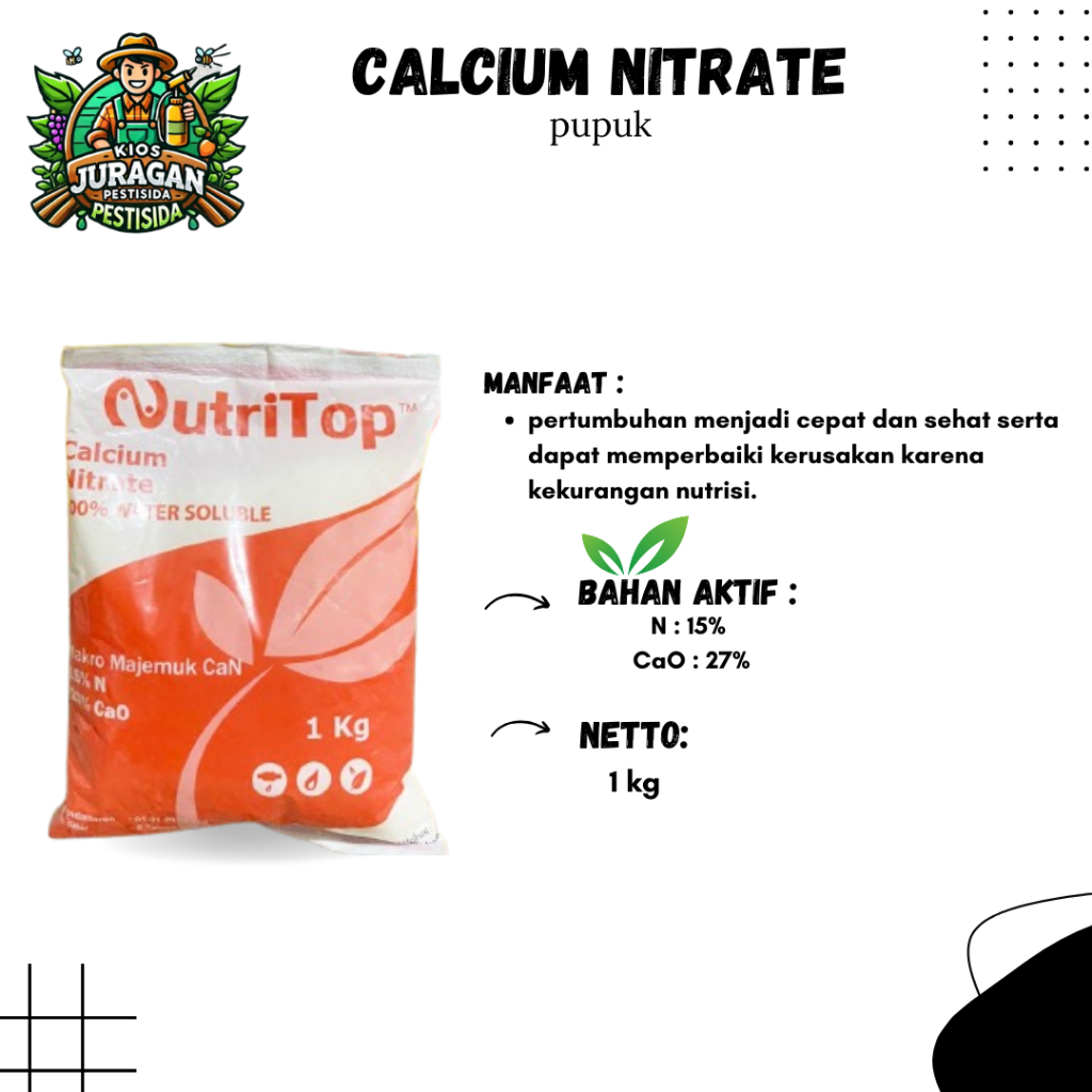 PUPUK NUTRITOP CALCIUM NITRATE 1KG