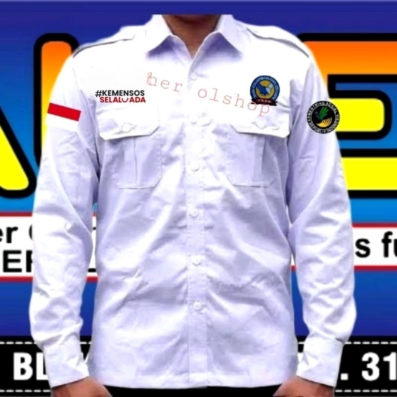kemeja TKSK Bordir kemeja kemensos selalu ada kemeja Kemensos RI baju dinas TKSK baju dinas Kemensos