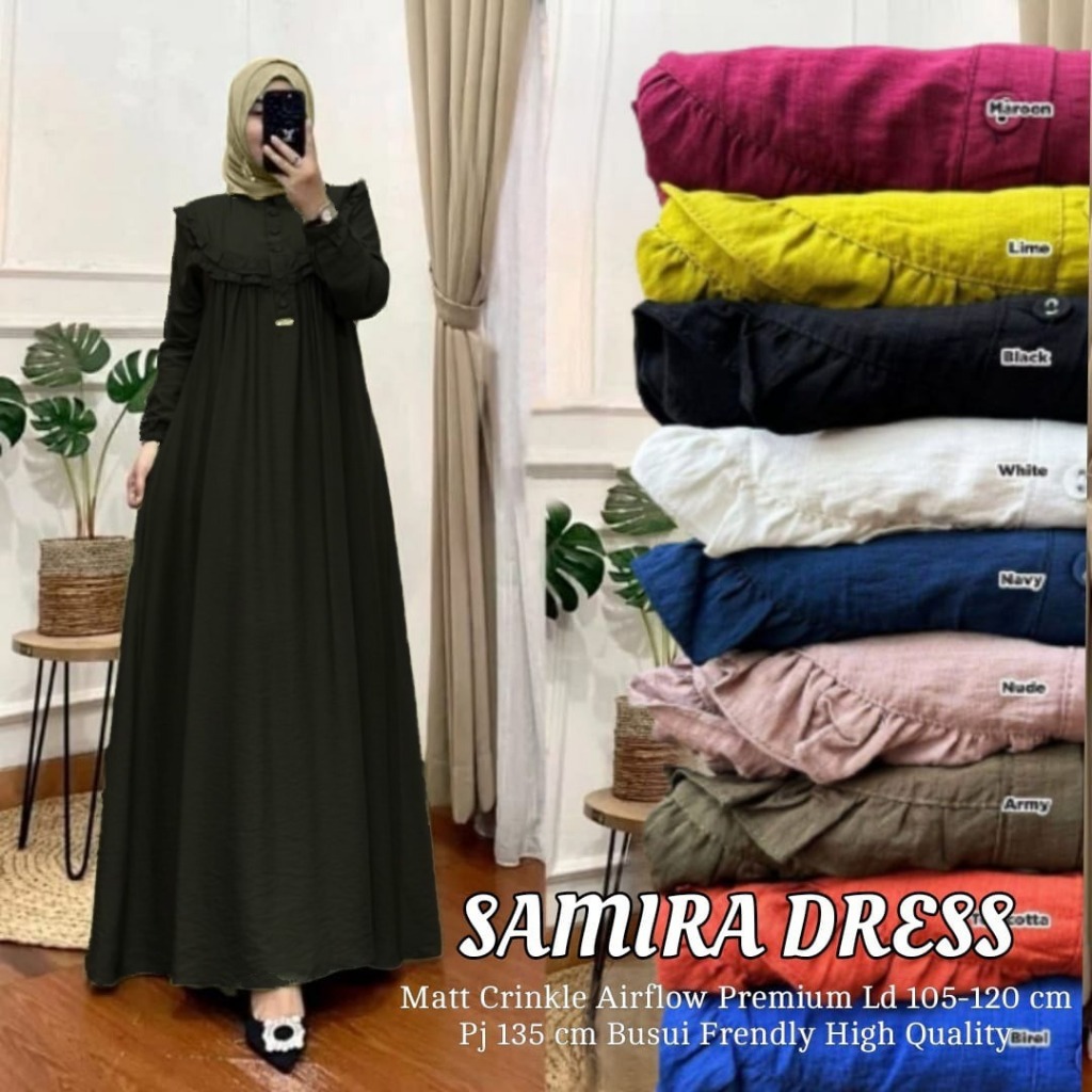 Gamis Dewasa Jumbo Bahan Crinkle airflow Terbaru