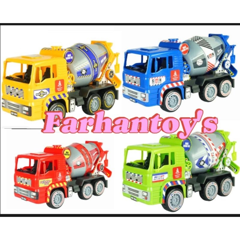 KGP 8081 Mainan Mobil Konstruksi Mixer Truck / Cement Truck / Mobil Molen