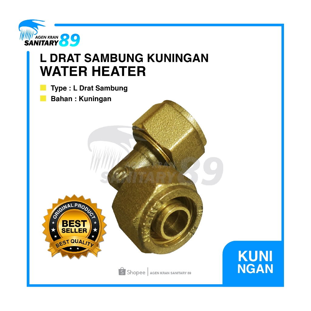 L DRAT SAMBUNG KUNINGAN/DRAT SAMBUNG WATER HEATER/L SAMBUNG KUNINGAN