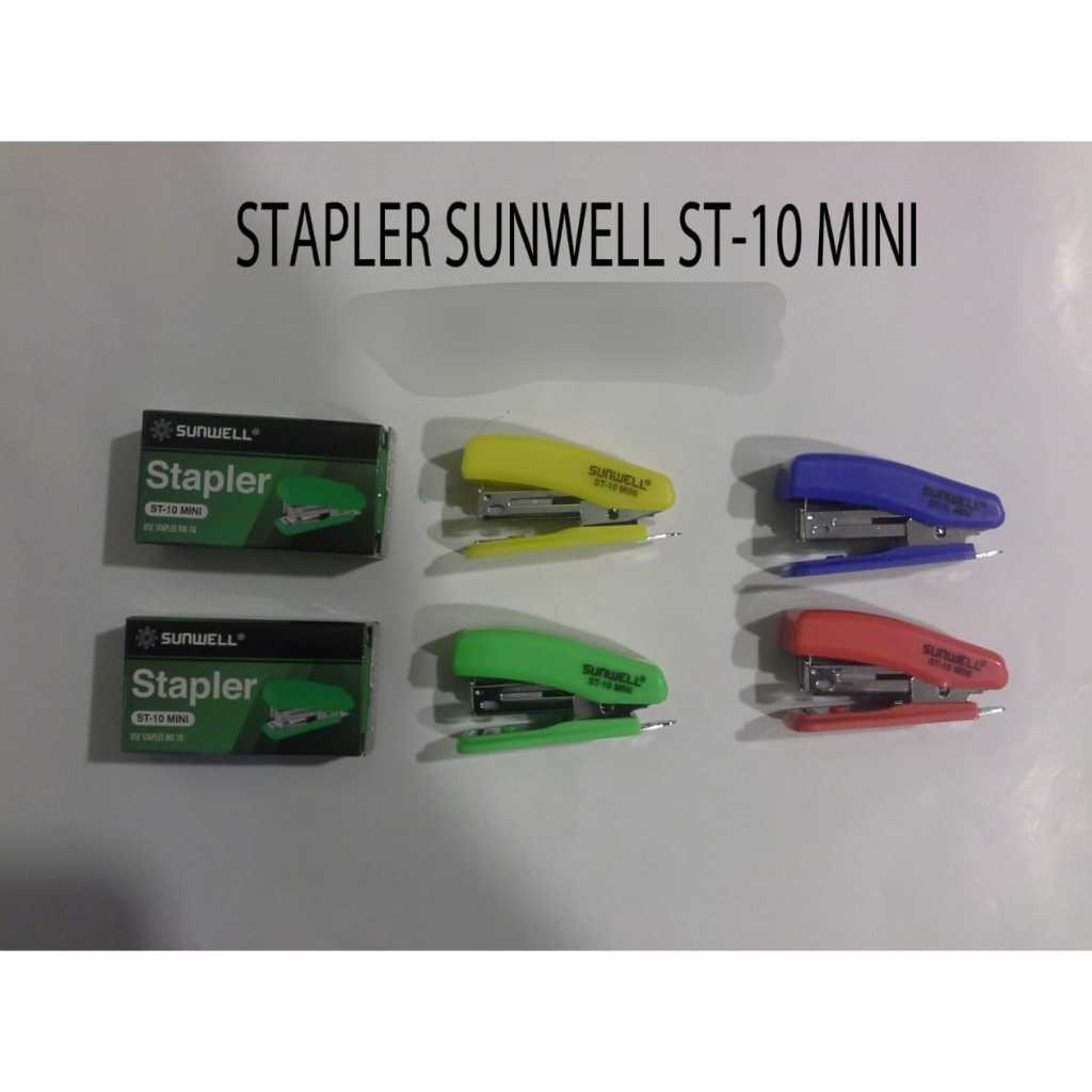 

stapler hekter mini sunwell body plastik mekanik besi satuan warna random
