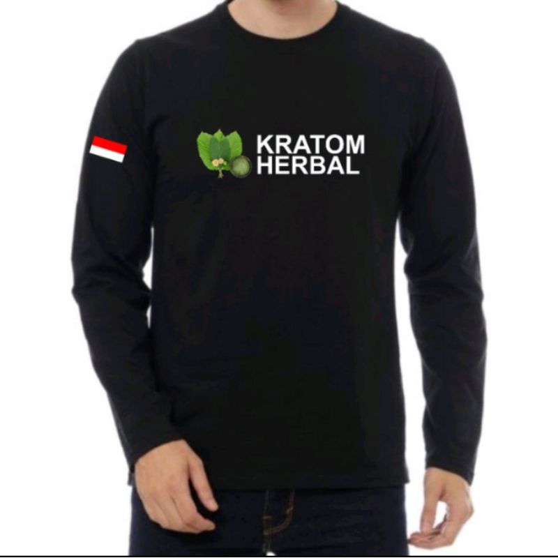 KAOS KRATOM HERBAL LOGO SPONSOR SIMPLE LENGAN PANJANG