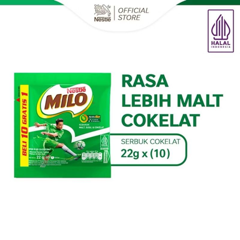 

SUSU MILO ACTIVE-GO isi 10 sachet Kemasan (22Gr)
