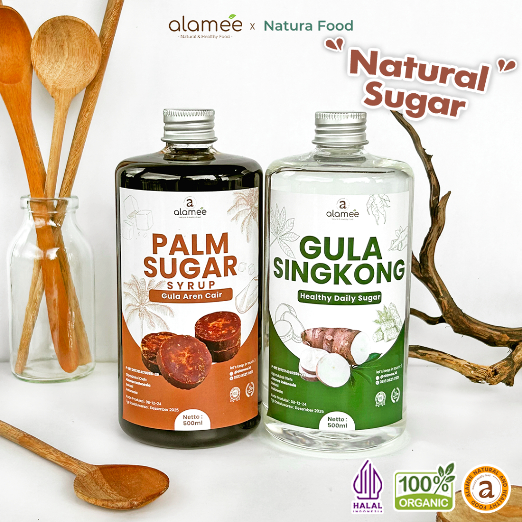 

alamee gula cair 500 ml gula singkong gula aren premium quality murni tanpa bahan tambahan lain