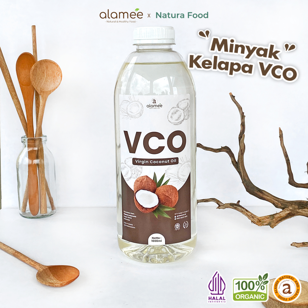 

ALAMEE Minyak Kelapa Extra Virgin Coconut Oil VCO Murni Dapat Diminum Organik Masak Minum 1 Liter