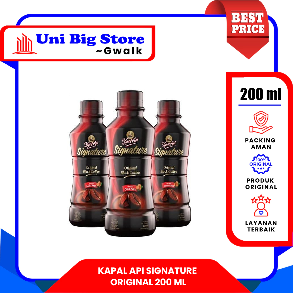 

KOPI KAPAL API SIGNATURE ORIGINAL BLACK COFFEE - 200 ml