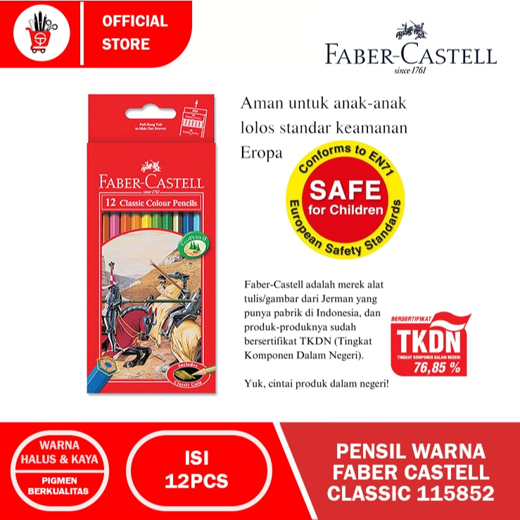 

Color Pencil | Pensil Warna Faber-Castell Classic 12 Warna 115852 (1 PCS)
