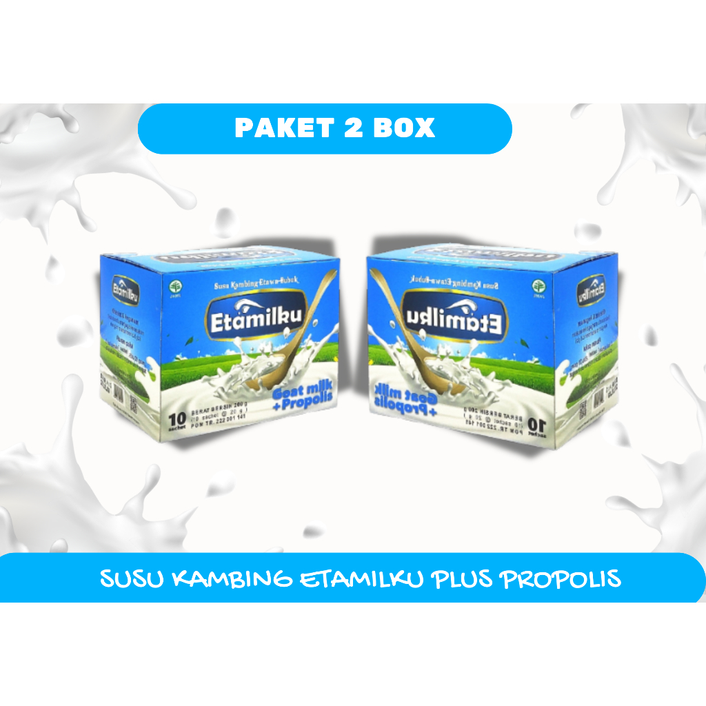 

PAKET 2 BOX Etamilku Susu Kambing Plus Propolis Isi 20 Sachet