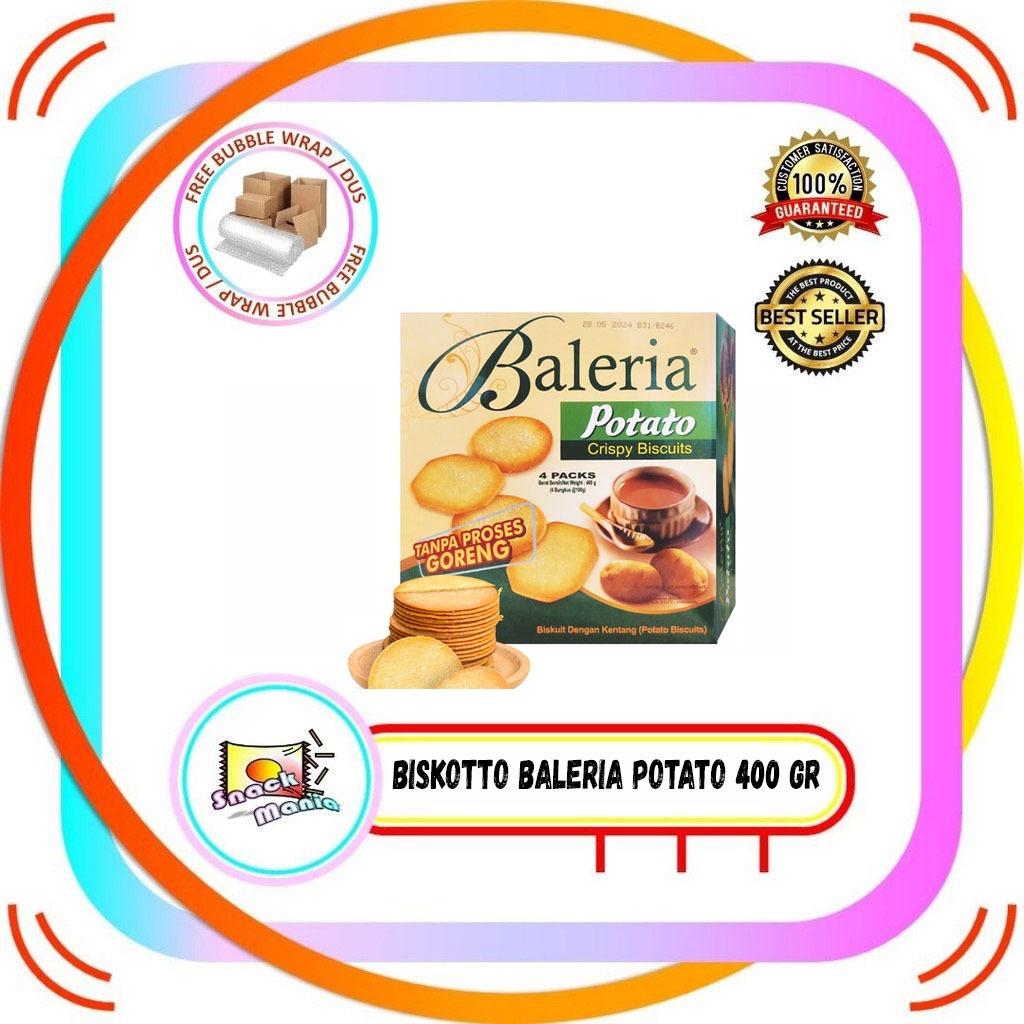

Biskotto BALERIA Potato Crispy Biscuits 400 gr Biskuit Kentang