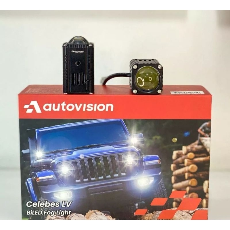 Lampu Tembak Bi LED Autovision Celebes LV 55W Projektor 2 Warna Putih Kuning