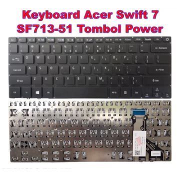 Keyboard Acer Swift 7 SF713-51 SF713-51-M51W SF714-51 SF714-52 Tombol Power