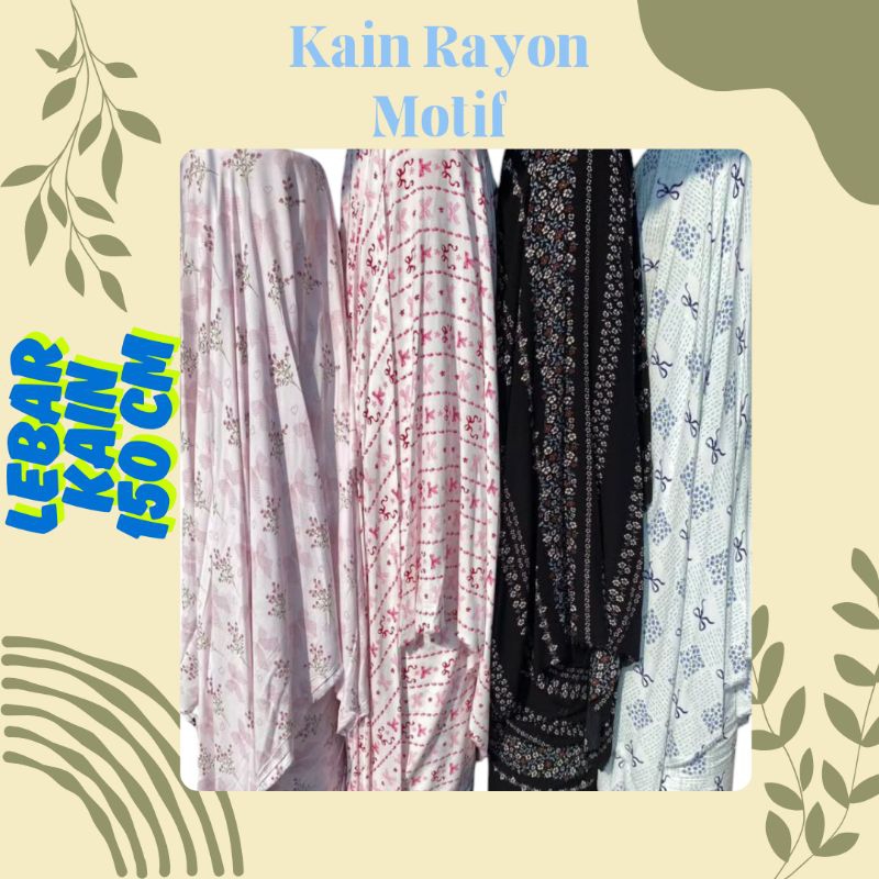 Kain Rayon Premium Motif Meteran