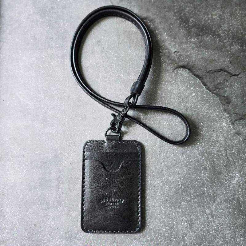 

BDS BROOKS BUFFALO , Full Leather lanyard ID holder, handcrafted goods