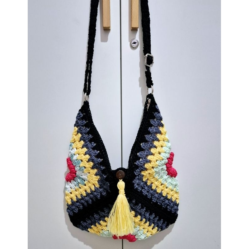 Tas rajut kupu slempang by N@ff.Id (NEW)