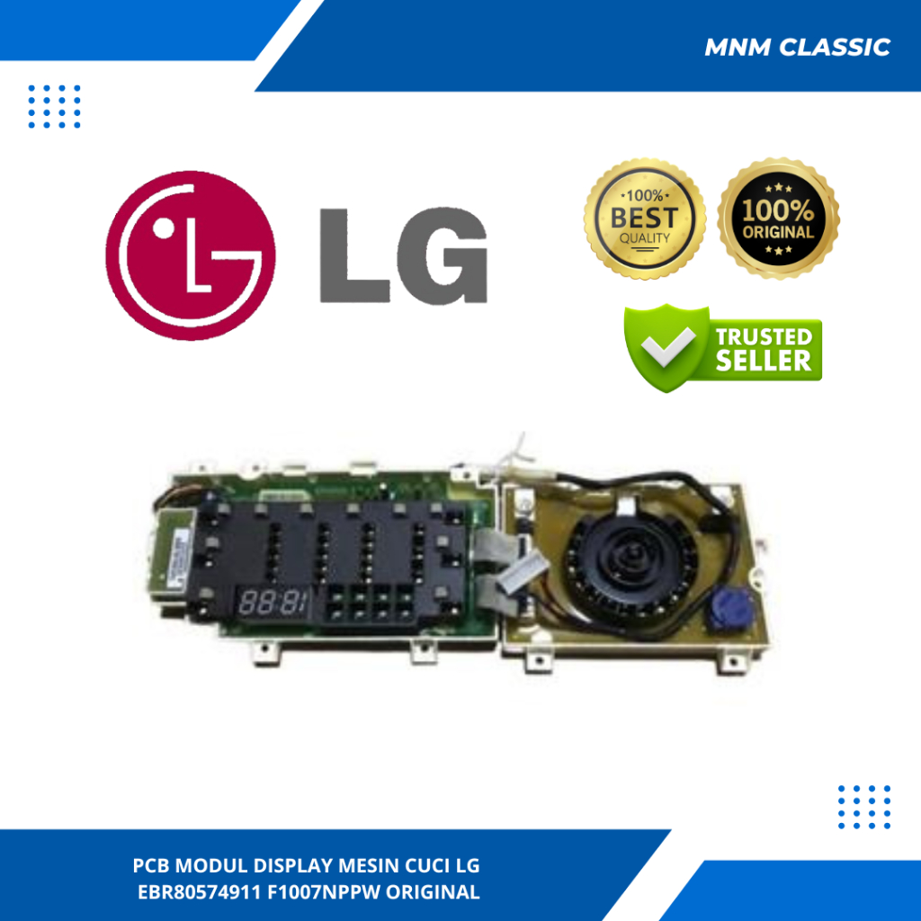 PCB MODUL DISPLAY MESIN CUCI LG EBR80574911 F1007NPPW ORIGINAL