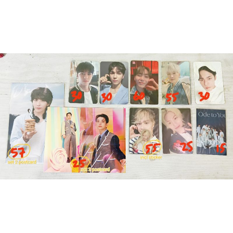 PHOTOCARD SEVENTEEN JEONGHAN VERNON WONWOO MINGYU SEUNGKWAN JUN WOOZI CARAT LAND FML CARVER FTS GOMA