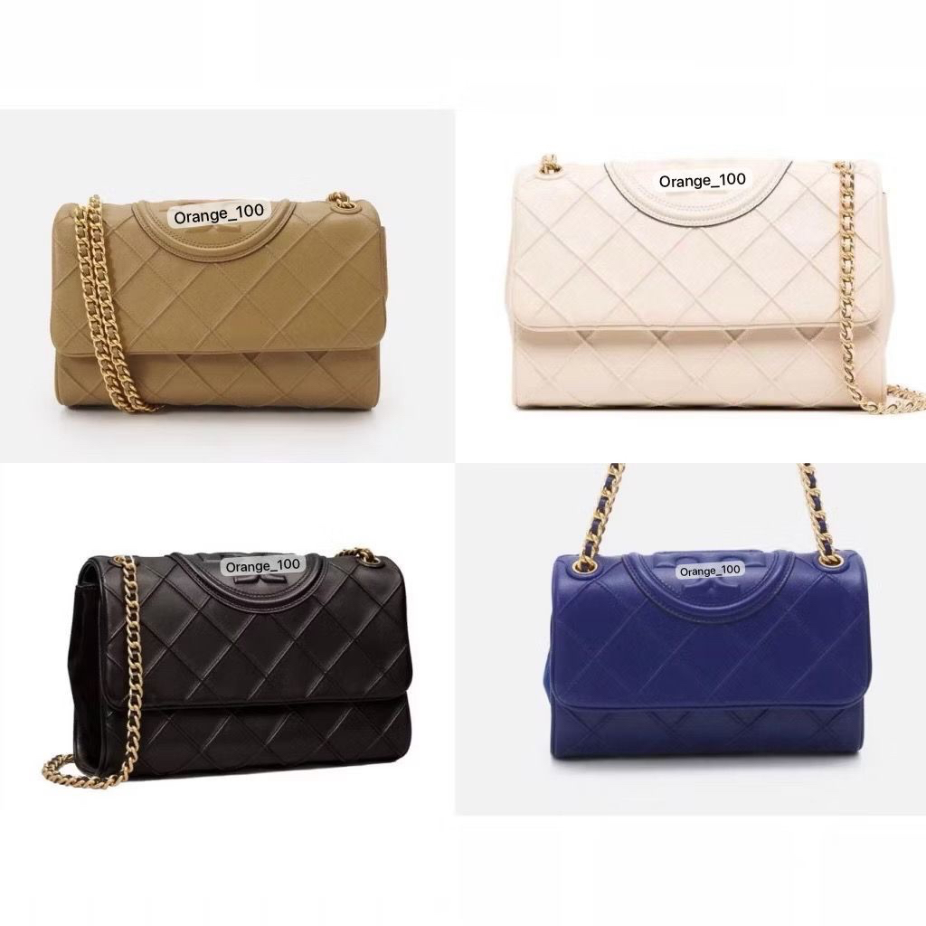 TAS WANITA TB FLEMING SOFT MEDIUM SHOULDER BAG DIAMOND PATTERN ORIGINAL