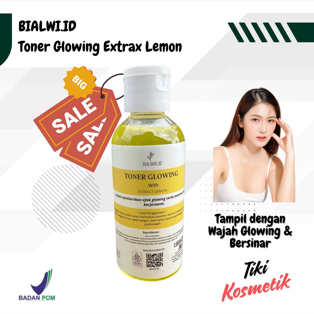 Toner Wajah Glowing Cerah Halus Bialwbli Original Extrak Lemon Kalifornia 60 Ml Mulus Cantik Glowup