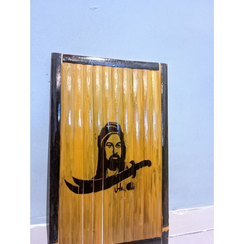 hiasan dinding/ukiran asli bambu hitam