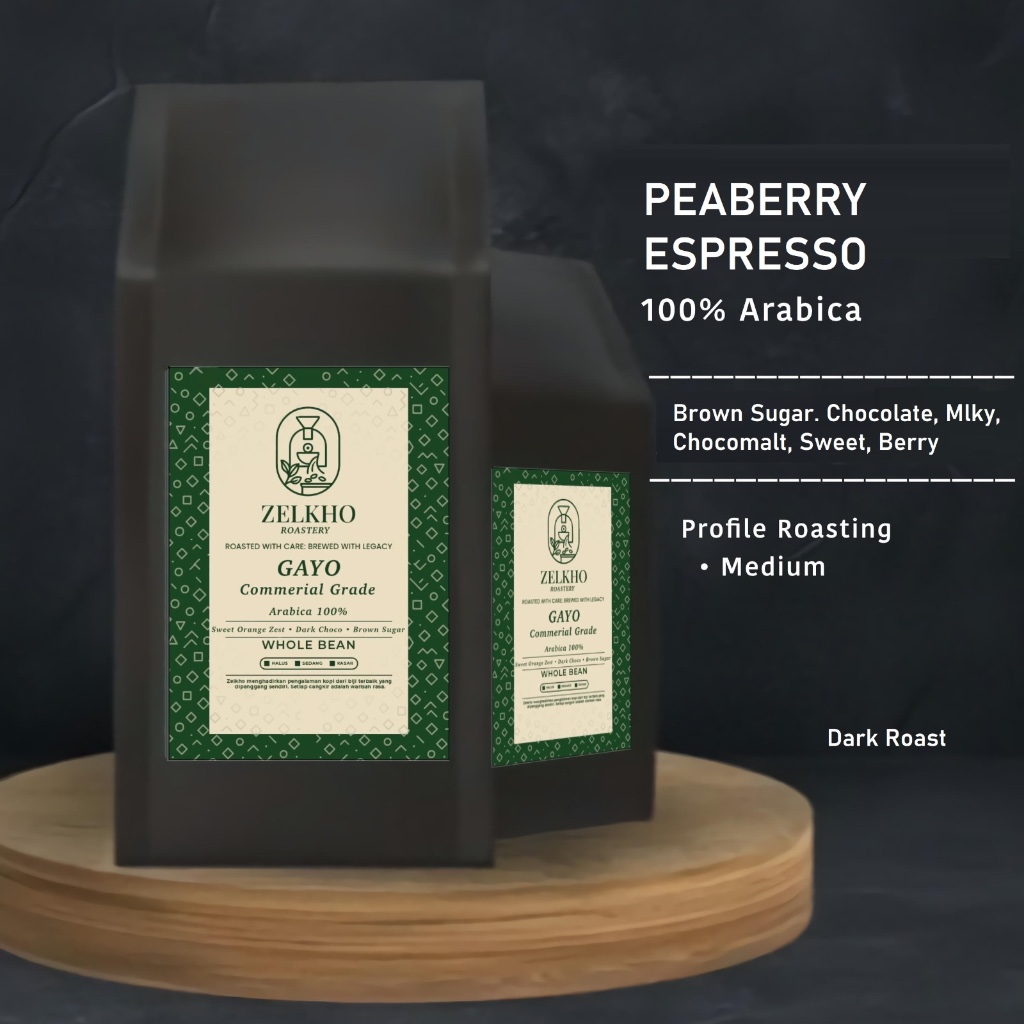 

Kopi PEABERRY GAYO No.1 Arabica Grade 200gr,500gr, 1KG Biji Kopi Coffee Beans ZELKHO