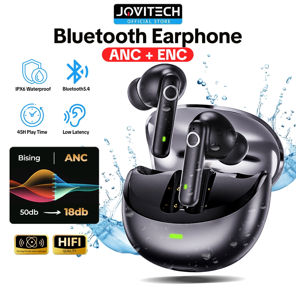 [ANC 4 Mic] Jovitech EP67X  Smart 6 mics TWS ANC ENC True Wireless Stereo Earphones Bluetooth 5.4 Ba
