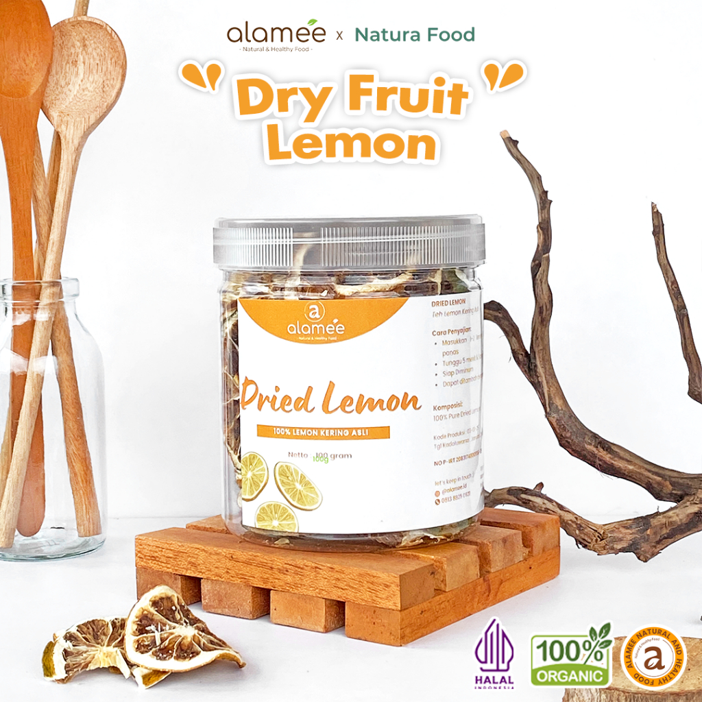

ALAMEE Dried Lemon Tea Kering Slice Teh Herbal Iris Organik Minuman Herbal Premium