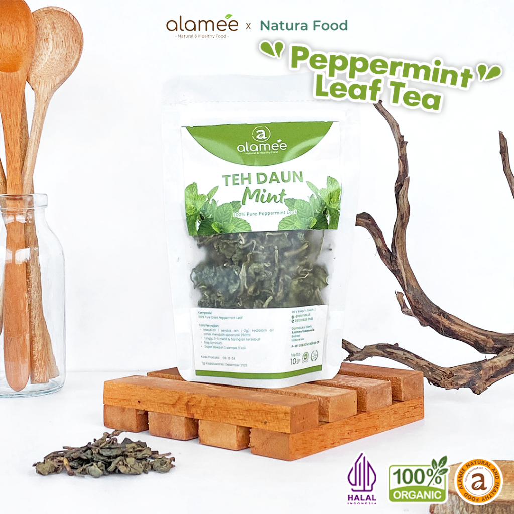 

ALAMEE Peppermint Leaf Tea Teh Daun Mint Organik Kering Dried 10gr Premium