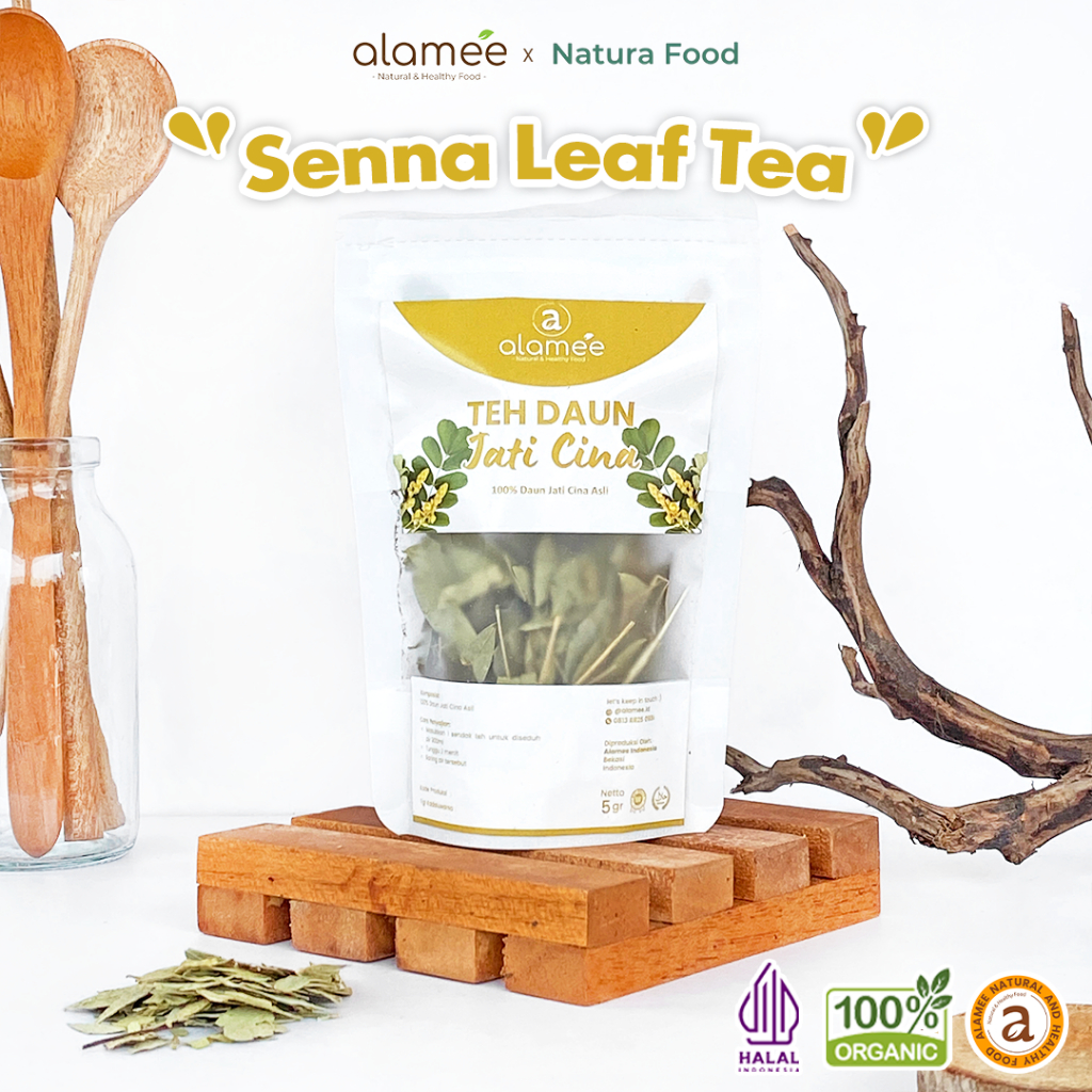 

ALAMEE Senna Tea Teh Daun Jati Cina Leaf Herbal Alami Organik Dried Flower Premium 5gr