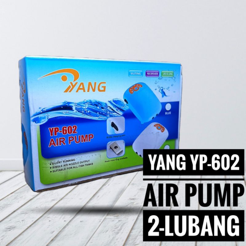 Yang YP-602 mesin aerator 2 lubang aquarium aquascape AC/DC YP 602