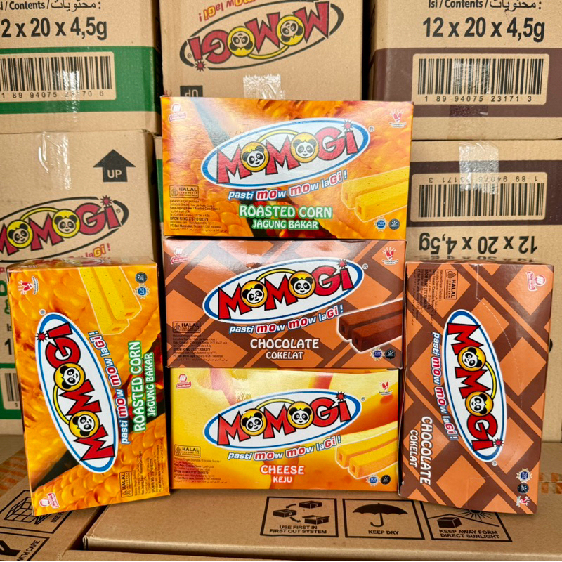 

MOMOGI snack jagung bakar / cokelat / keju (20pcsx4,5gr) ecer per box