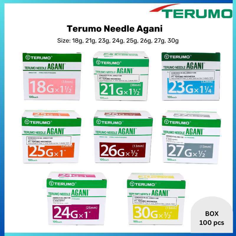 Needle Agani Terumo 18G 23G 24G 25G 26G 27G 30G / Jarum Terumo 18G 23G 24G 25G 26G 27G 30G Box