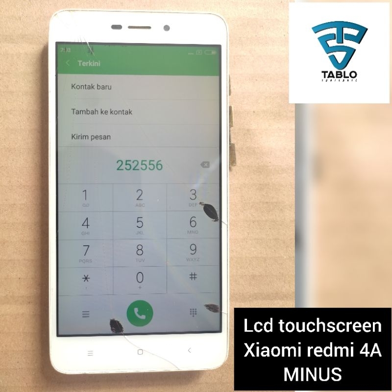 LCD touchscreen Xiaomi redmi 4A retak normal