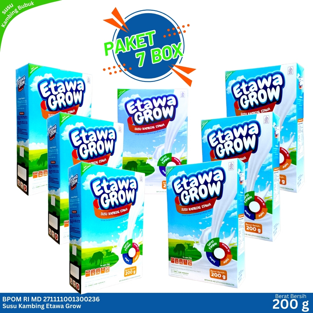 

ETAWA GROW - Paket 7 Box Susu Kambing Etawa Untuk Tumbuh Kembang Si Buah Hati / Susu Anak