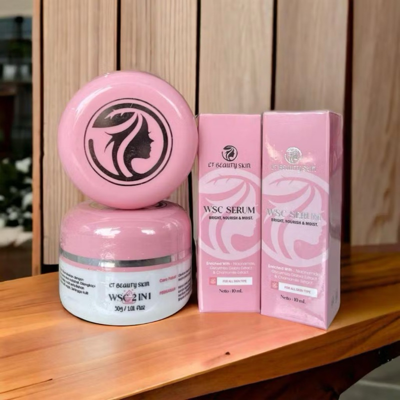 Cream WSC 2in1 wsc 2 in 1 BPOM ori 100% cream siang malam (free aksesoris/kosmetik random)