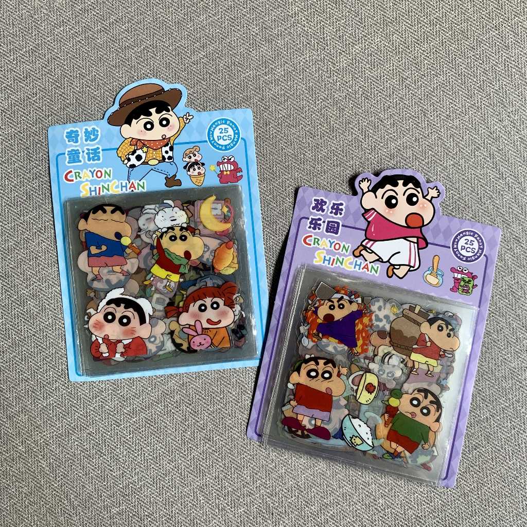 

Sticker Karakter Shinchan Transparan isi 25pcs | Stiker Tempel Mainan Anak
