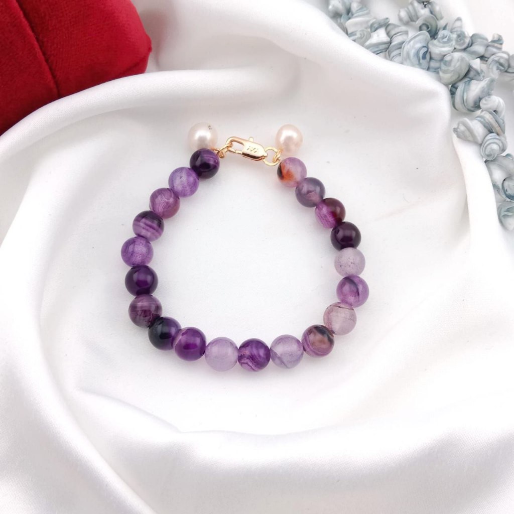 Gelang Mutiara Air Tawar MIX Batu Lombok Asli