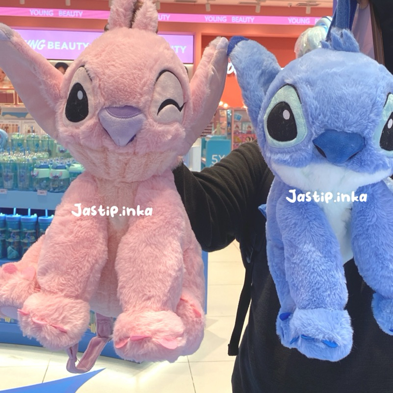 Miniso x Stitch - backpack boneka bulu stitch